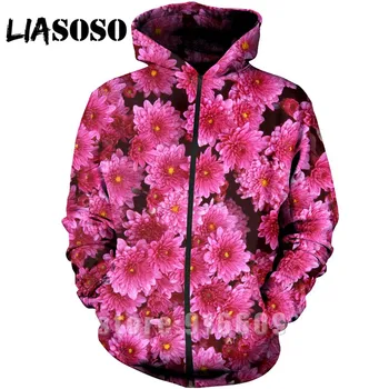

Hoodie 3D Print rose Men flower petal women cartoon streetwear Harajuku Sweatshirt jacket zipper anime Long sleeve Hoodies A271
