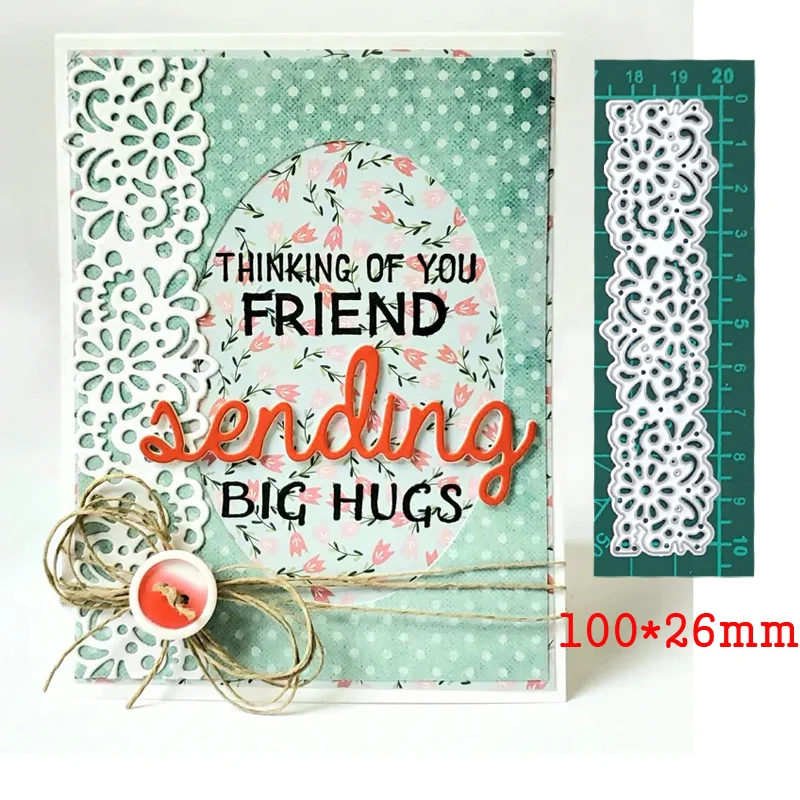 

Flower Border Lace Frame Metal Cutting Dies For Stamps Scrapbooking Stencils DIY Paper Album Cards Decor Embossing 2020 New