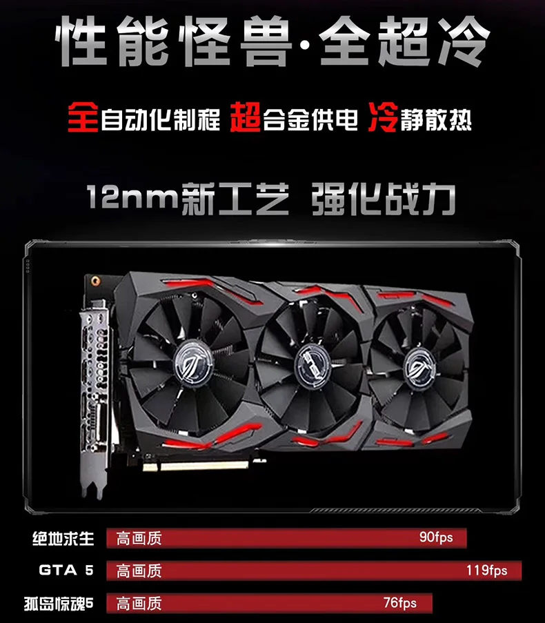 ASUS ROG-STRIX-RX 590-8g-игровая графика новая Оригинальная