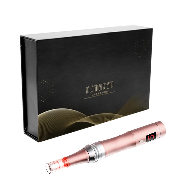  DARSONVAL Wireless Pink Pen 2 Colors Led Facial Intelligent Crystal Cartridge Micro Needling Tattoo - 4000344616975