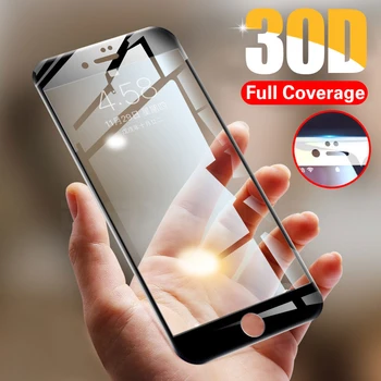 

30D Curved Edge Full Cover Protective Glass On The For iPhone 7 8 6 6S Plus Tempered Screen Protector iPhone X XR XS Max Glass