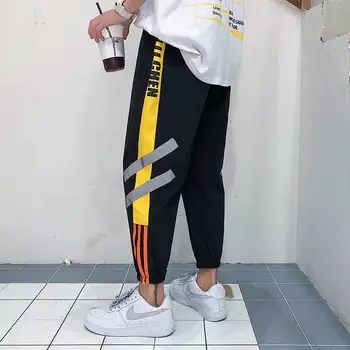 

Reflective Joggers Men Harem Pants Hip Hop Dance Man Sweatpants Streetwear Casual Harajuku Pant High Street Cargo Pants Males