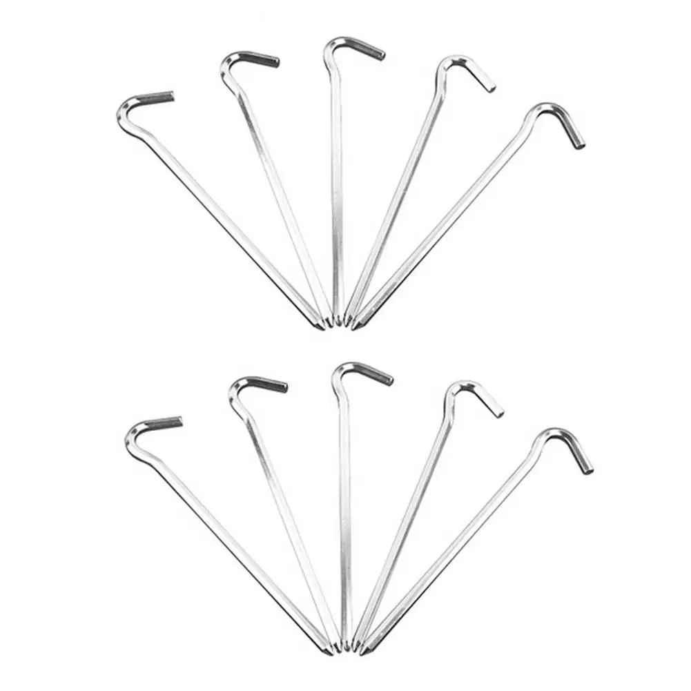 

10PCS Aluminium Tent Nails Lightweight Tent Nails For Camping Travel Features The Strong Grip Widely Used Useful Gadget