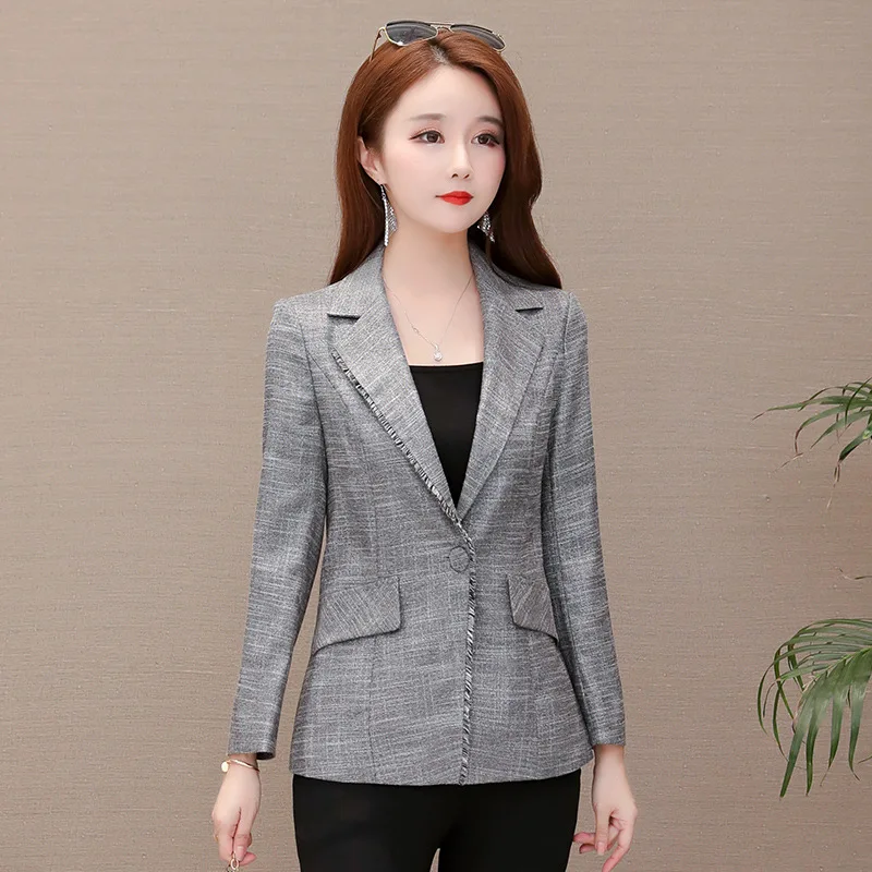 

2019 Spring And Autumn New Style Blazer Women's Korean-style Fashion Short-height One-Button Slim Fit Short Suit Jacket