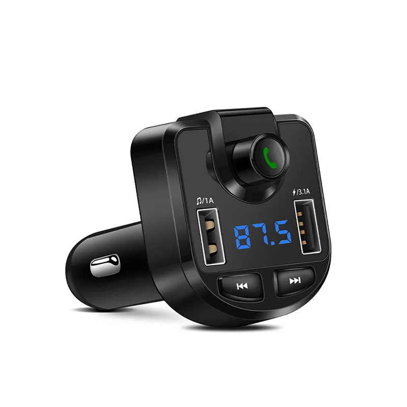 Fm-передатчик Aux модулятор Bluetooth автомобильный комплект Двойной зарядное устройство usb автомобильный аудио mp3-плеер громкой связи с 3.1A Быстрая зарядка