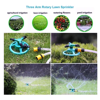

Water Sprinklers for Garden Lawn Yard, Automatic 360 Degree Rotating Sprinkler Irrigation Sprayer, Adjustable Angle and Distance