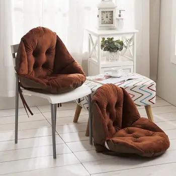 

DishyKooker Soft Thicken Plush Seat Cushion Lumbar Back Support Pillow for Office Home Chair