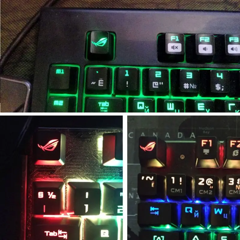 DIY ABS Backlit Mechanical Keyboard Replacement Keycap R4 Height Personality Translucent for Key Cap ESC for Creative W3JD