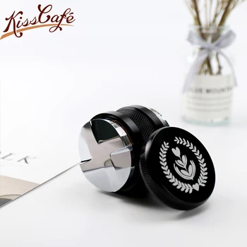 

58mm New Double Coffee Tamper Multifunction Powder Hammer Stainless Steel Four Angled Slopes Flat Base Espresso Distributor Tool