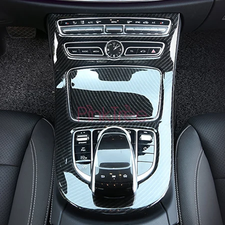 Цветная шестеренка из углеродного волокна для внутренней отделки для Mercedes Benz E Class W213 Автомобиль Стайлинг принадлежности для тюнинга - Цвет: carbon fiber color