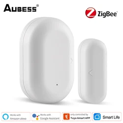 Aubess – détecteur d'ouverture de porte intelligent Tuya ZigBee, système d'alarme de sécurité, pour maison connectée 