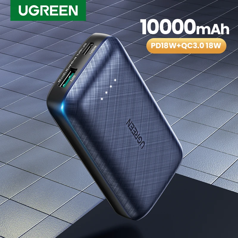 UGREEN PD Power Bank 10000 мАч Портативная зарядка Быстрая 3 0 зарядное устройство для iPhone Xiaomi