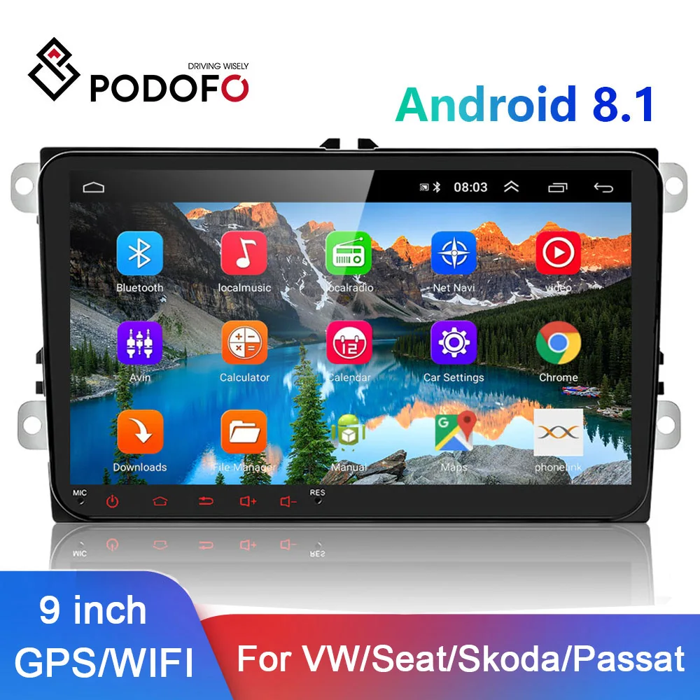 Автомагнитола Podofo 2 Din Android 8 1 Bluetooth 7 дюймов WIFI GPS MP5|Мультимедиаплеер для авто| |
