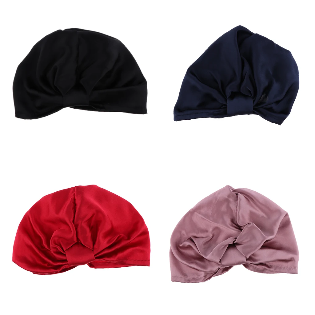 Sleep Hats Soft Silk Sleeping Sleep Wrap Cap Night Sleep Hat Hair Care Scarves Hats Bonnet Women’s Lady Sleeping Hats Bonnet