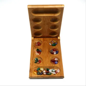 

Creative Kids Toys Mancala Board Strategy Game Children's Educational Toys Board Game Folding Bamboo Board Children Gifts