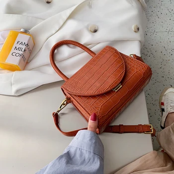 

New Shouler Bags Handbag PU Leather Lady Bags Crocodile Bags Small Bag Messenger Crossbody Bag Top-Handle Bag