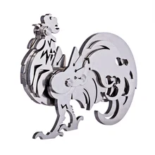 Rompecabezas 3D de acero inoxidable para niños, juguete de Metal, modelo de pollo del zodiaco chino, desmontable, artesanías, juguetes, regalos