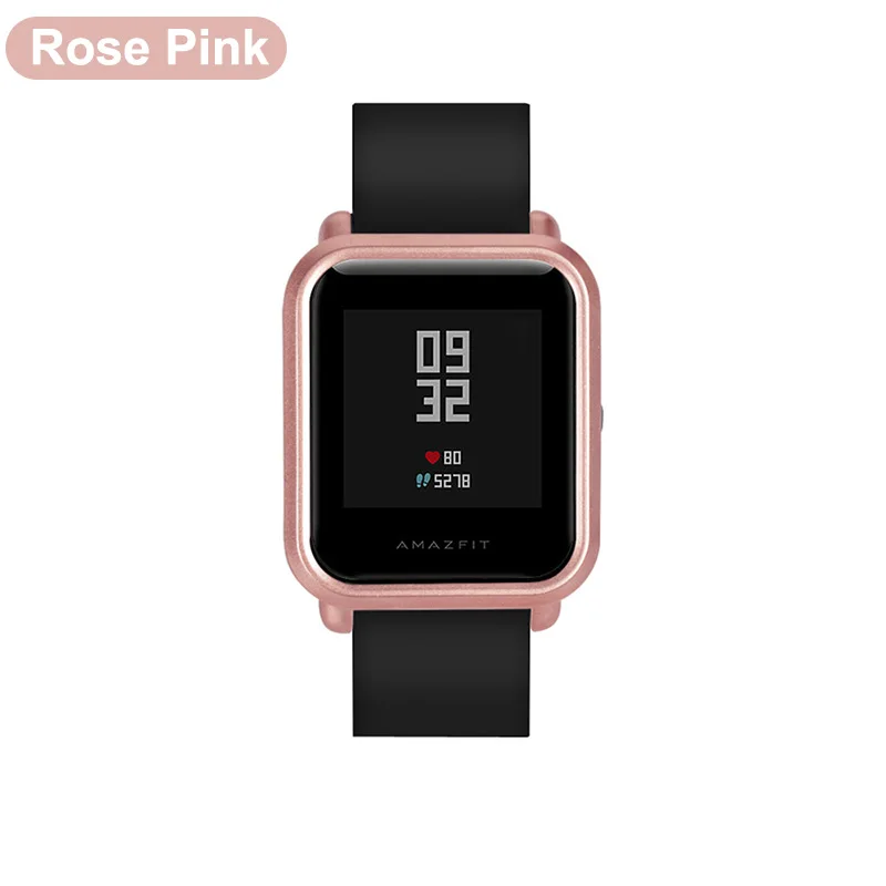 XShum Amazfit bip чехол протектор для Xiaomi amazfit bip аксессуары Бампер ТПУ Защита экрана защитный чехол - Цвет: Rose Pink