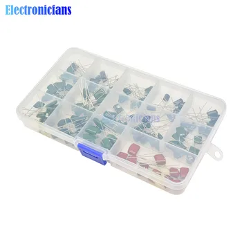 

140PCS Mylar Film Capacitor Assorted Kit 630V 2J102J~2J683J 1nF~68nF 14value x 10pcs Polyester Capacitor 2J222J 2J152J 2J272J