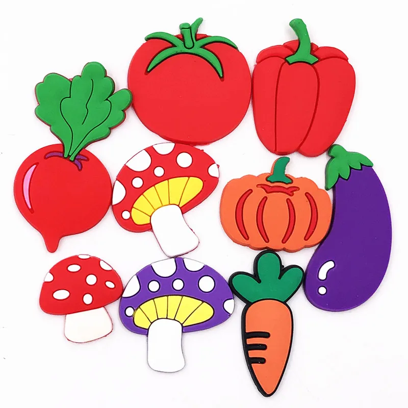 1PCS Vegetable Icon Accessories Tomato Carrot Mushroom Bell Pepper Silicone Flat Back DIY Embellishments Phone Case Craft Gadget | Дом и сад