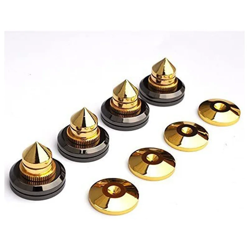 8 Set Golden Plated Speaker Spikes Subwoofe Stands Recommendation CD O