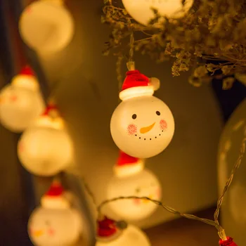 

1.5M 10 LEDs Santa Claus String Lights Snowman Christmas Tree Decoration Lights Flashing Lights JDH99