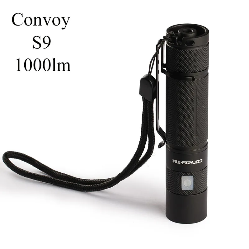Фонарь Convoy S9 светодиодный перезаряжаемый с аккумулятором 18650 1000 люмен 2500 ма |