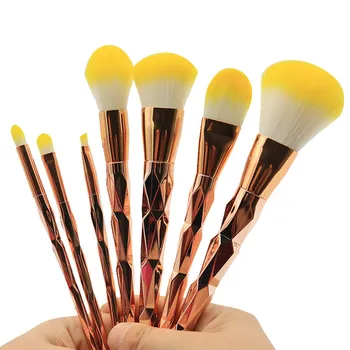 

New 7 PCS Blending Wooden Handle High End Make Up Foundation Cosmetic Eyebrow Eyeshadow Brush Makeup Beauty Brush Sets Tools