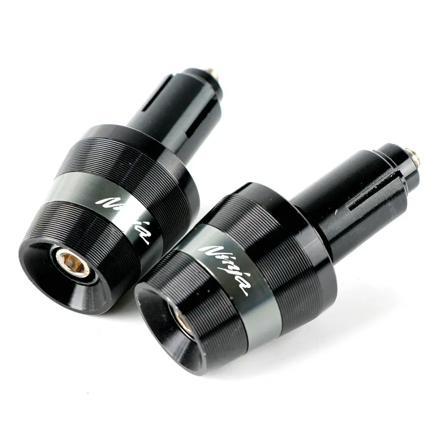 Titanium 7/8 ''22 мм мотоцикл Алюминий с ЧПУ ручки для Kawasaki Ninja ZX636R ZX6RR мотобайк рукоятка ручки с торцевыми крышками Вилки - Цвет: Titanium