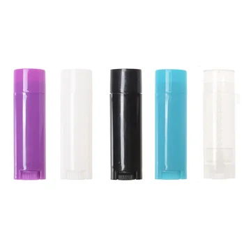 

5PCS/Set Empty Lip Balm Bottle Tube Lipbalm Plastic Pipes Tubes Colourful Fashion Lipstick Cosmetic Lotion Containers