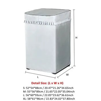 

Fully Automatic Roller Washer Sunscreen Washing Machine Waterproof Cover Dryer Polyester Dustproof Washing Machine Cover Silver