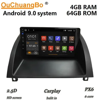 

Ouchuangbo PX6 android 9.0 car radio audio player for MG3 MG 3 2013-2016 multimedia gps navigation Split screen 4GB+64GB