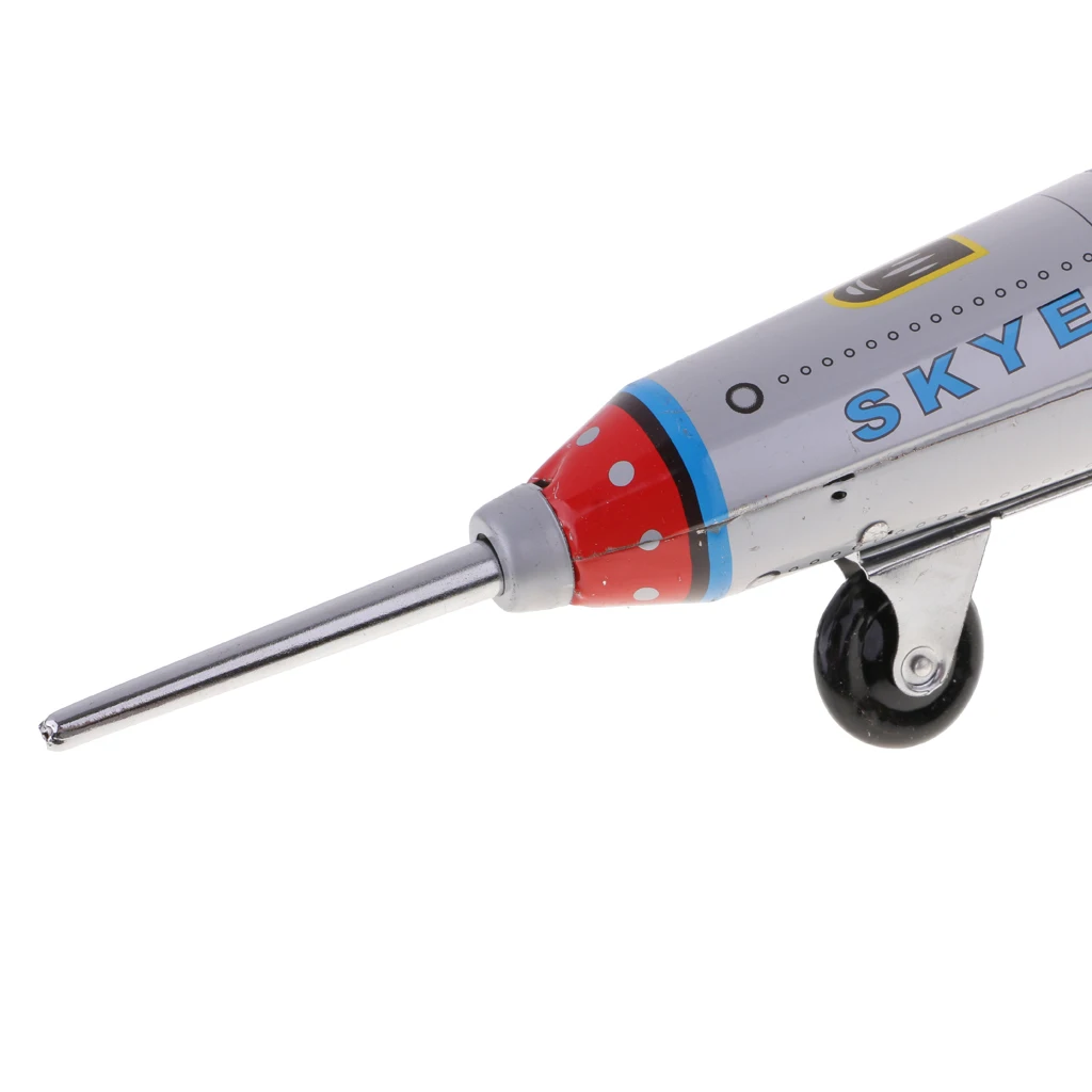 Friction Driven Tin Toy Rocket Ship Space Toy Sky Express Collectible Gift