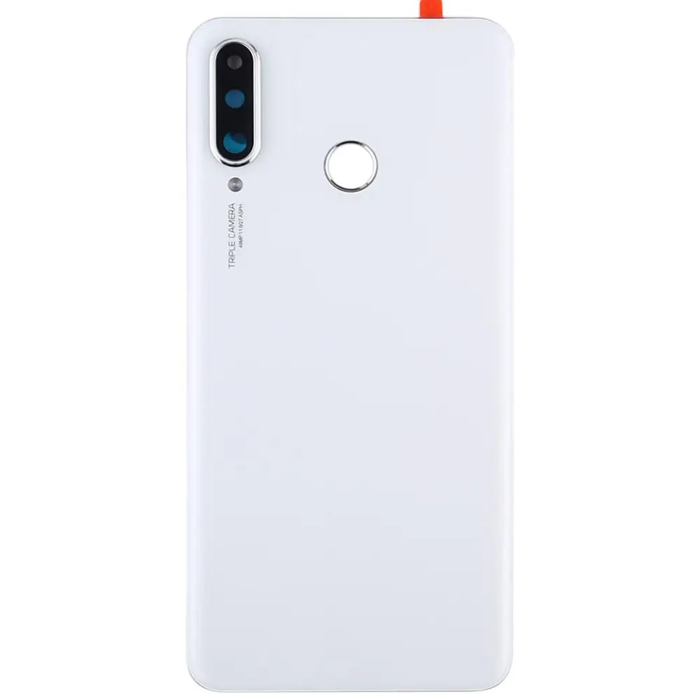 Оригинальная задняя крышка батарейного отсека с объективом камеры для huawei P30 Lite(48MP - Цвет: Белый