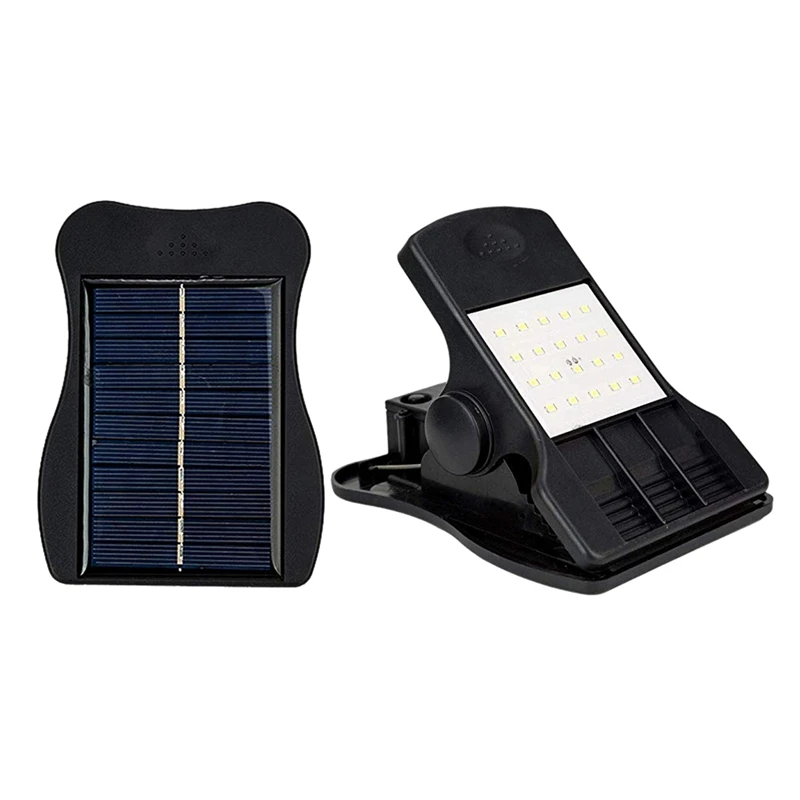 

ABUI-20 Led Solar Lights Outdoor Mini Solar Clip Light Waterproof Solar Wall Light for Patio Deck Garden Garage
