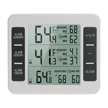 

Wireless indoor and outdoor thermometer Max or min temperature memory Foldaway stand Thermo-hygrometer 1 pcs