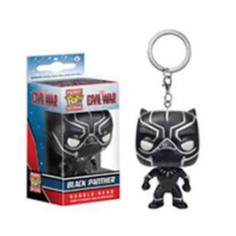 Black Panther Funko поп-брелок Marvel Мстители Ститч Бэтмен Боб Росс Джейсон, Фредди отряд самоубийц История игрушек Рик Морти Игра престолов игрушки - Цвет: Black Panther