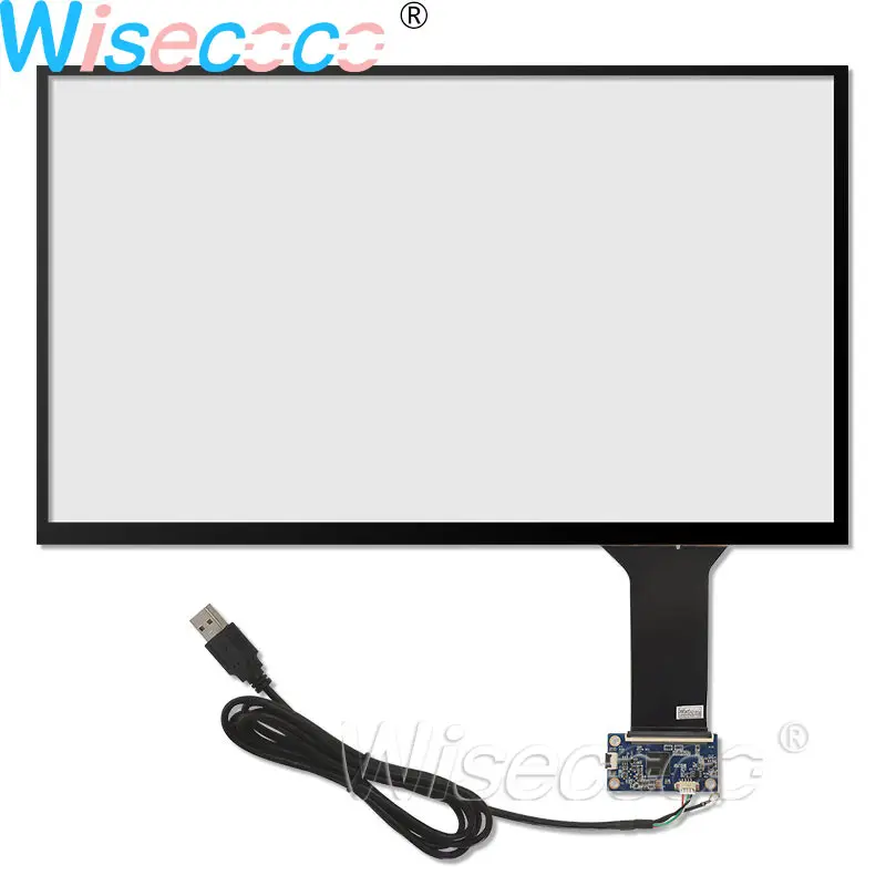 Wisecoco 15,6 дюймовый емкостный сенсорный экран дигитайзер Датчик USB plug and play 10 точечный сенсорный Универсальный