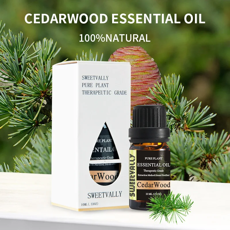 

10ml Cedarwood Essential Oil For Aromatherapy Diffusers Relieve Stress Flower Fruit Essential Oils Organic Body Help Sleep Oil