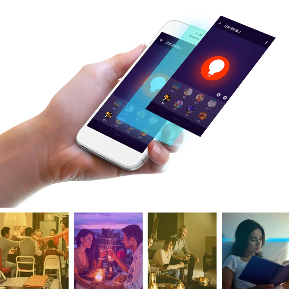 

Stable Home Intelligent Led Voice Control Self-adhesive Easy Install Timing Waterproof String Lights PU Energy Saving Wireless