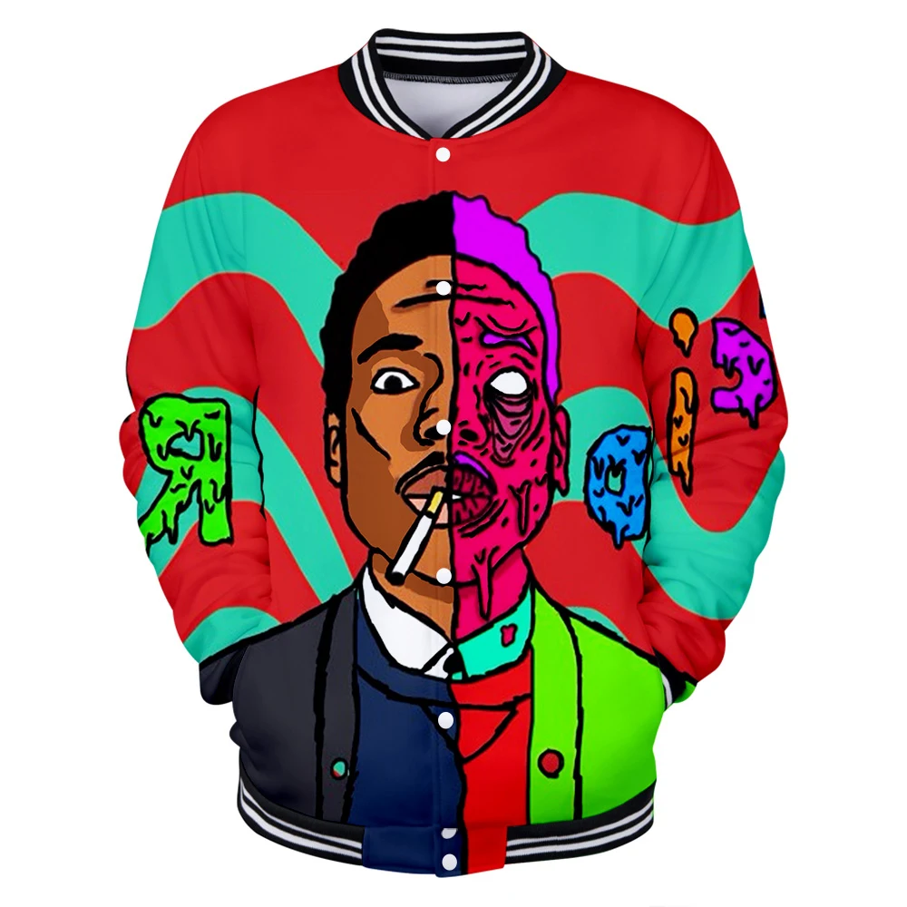 Chance The Rapper, хип-хоп, рэп, 3D, бейсбольная куртка для мужчин, новинка, популярный тренд, для мужчин/женщин, однобортная, весна, осень, бейсбольная куртка
