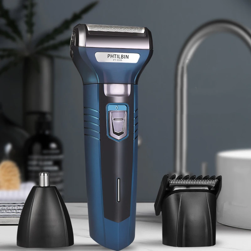 Aparat de ras electric multifuncțional pentru bărbați, aparat de ras lavabil USB, spălare completă a corpului, tunsoare pentru bărbați, aparat de ras electric reîncărcabil_voghion.com