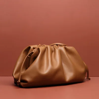 Роскошные Дизайнерские вместительные сумки, женские кошельки из натуральной кожи и сумки, сумка-конверт, клатч, винтажная сумка на плечо с пельменями, сумка через плечо - Цвет: Brown Large