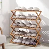 Free installation folding multi-layer shoe rack simple household economic racks dormitory door storage rack bamboo shoe cabinet ► Photo 2/6