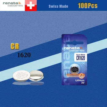 

100 X renata lithium Battery CR1620 3V %100 original brand renata 1620 battery