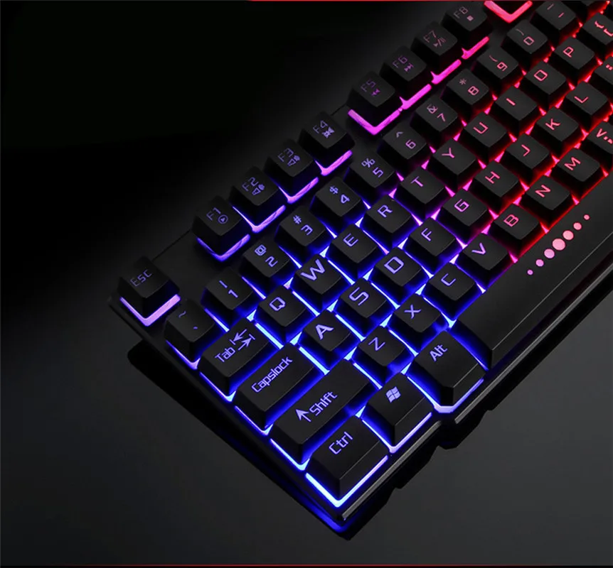 Игровая клавиатура VOBERRY, 104 клавиш, синий переключатель, подсветка, анти-ореолы, светодиодный, клавиатура на запястье, профессиональная геймерская клавиатура