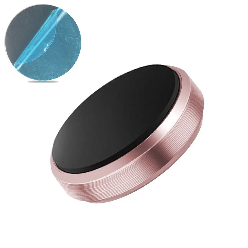 Магнитный автомобильный держатель для телефона iPhone 7 XR samsung S10 Xiaomi Air Vent Mount металлический магнит стикер Автомобильный держатель для мобильного телефона - Цвет: Rose Gold