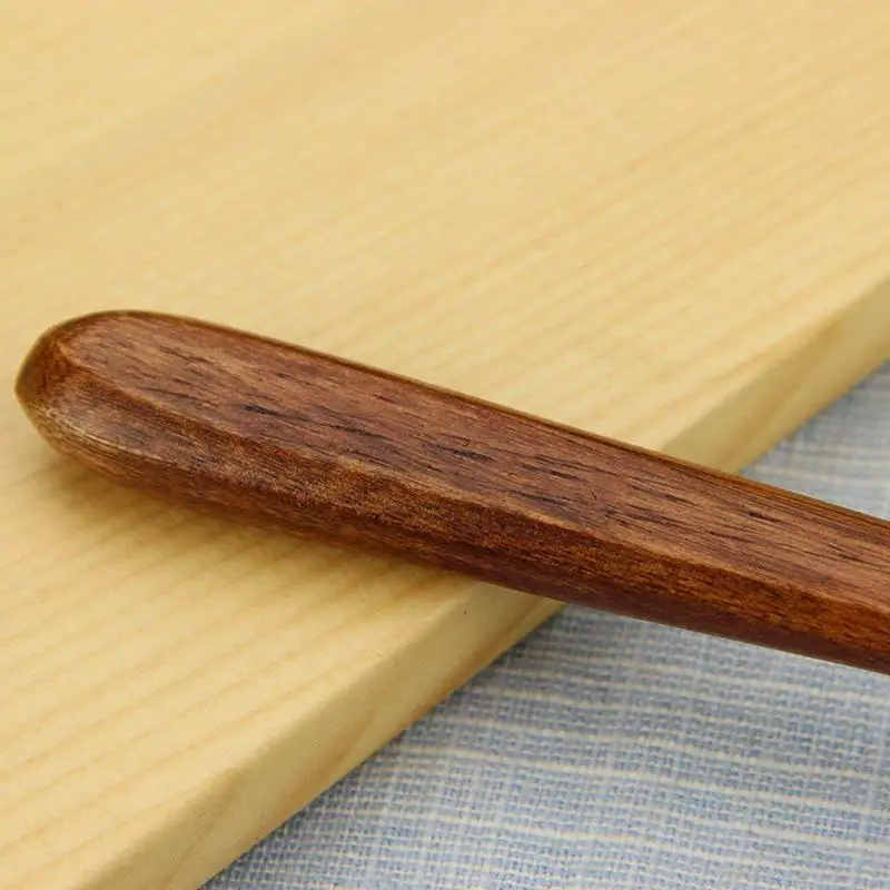 Длинные деревянные ложки, 5 штук, корейский стиль, 10,9 дюйма, натуральное дерево, длинная ручка, Круглые ложки для супа, приготовления пищи, смешивания