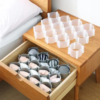 

Drawer partition board free combination sorting box underwear socks storage box wardrobe layered storage Closet organizer E128