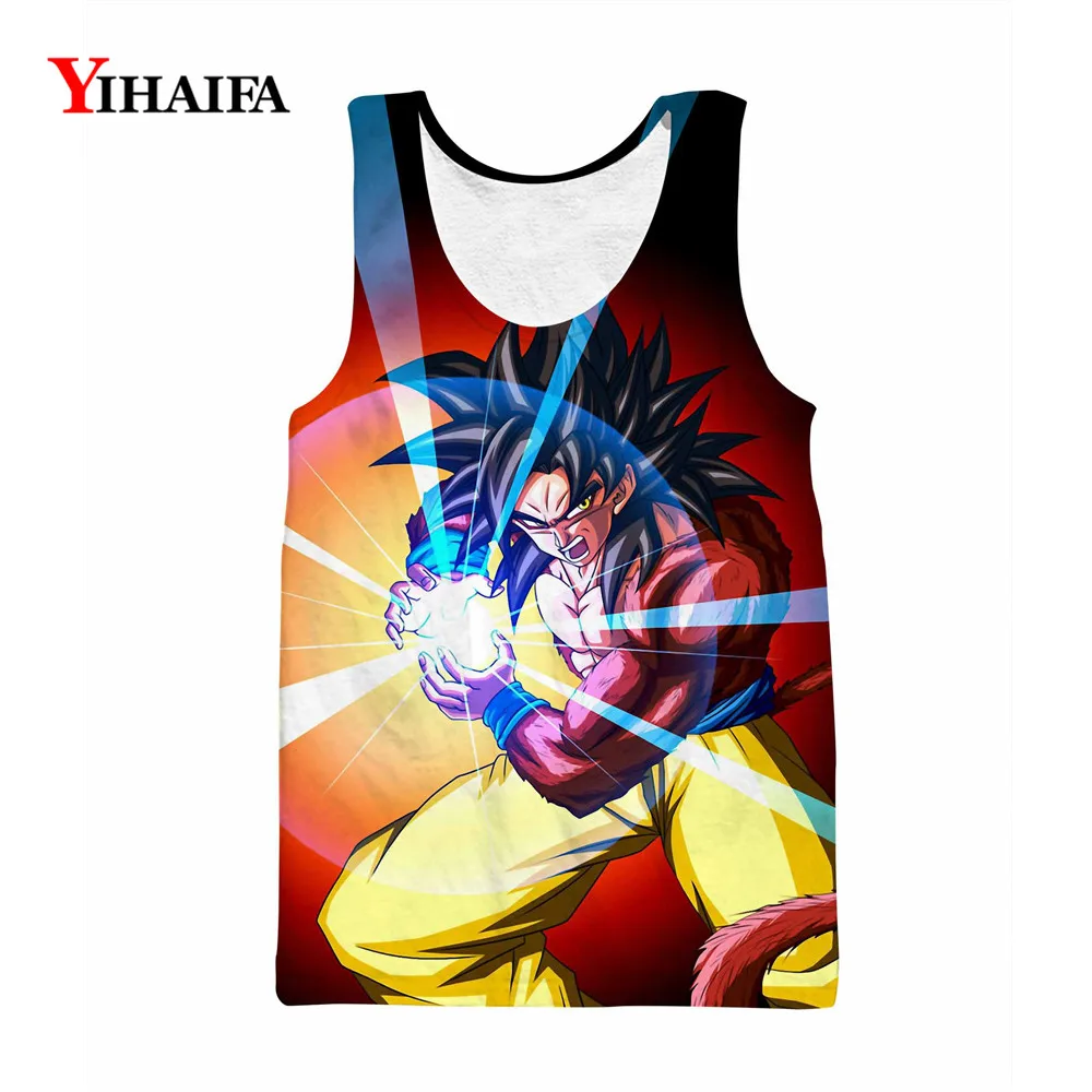 

GYM Dragon Ball Z printed 3D Men Tank Tops Exercise Sleeveless for boys bodybuilding exercise undershirt Cartoon Anime Vest
